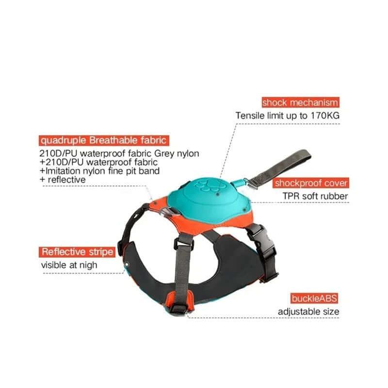 "2-in-1 Dog Harness with Retractable Leash - Perfect dog harness and dog leash combo, lightweight and breathable no-pull design, ideal for pet travel accessories and everyday dog accessories for secure walks and outdoor adventures." - LUMINA