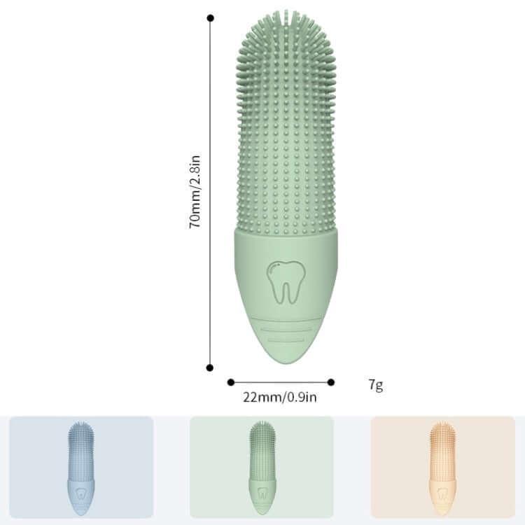 360-degree finger toothbrush for dogs and cats, designed for safe and effective pet dental care and oral hygiene.- LUMINA