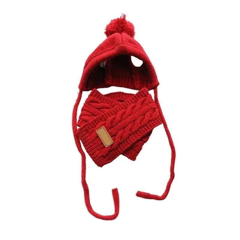 Adjustable pet hat and scarf for keeping dogs and cats warm in winter- LUMINA