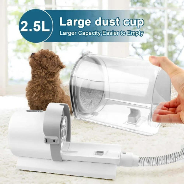Pet grooming vacuum cleaner kit designed for effective pet hair removal and deshedding. Includes silent grooming tools for pet hygiene and cleaning. Perfect for maintaining pet grooming and care essentials with easy-to-use pet hair vacuum. Ideal for pet owners seeking efficient pet grooming and cleaning supplies.- LUMINA