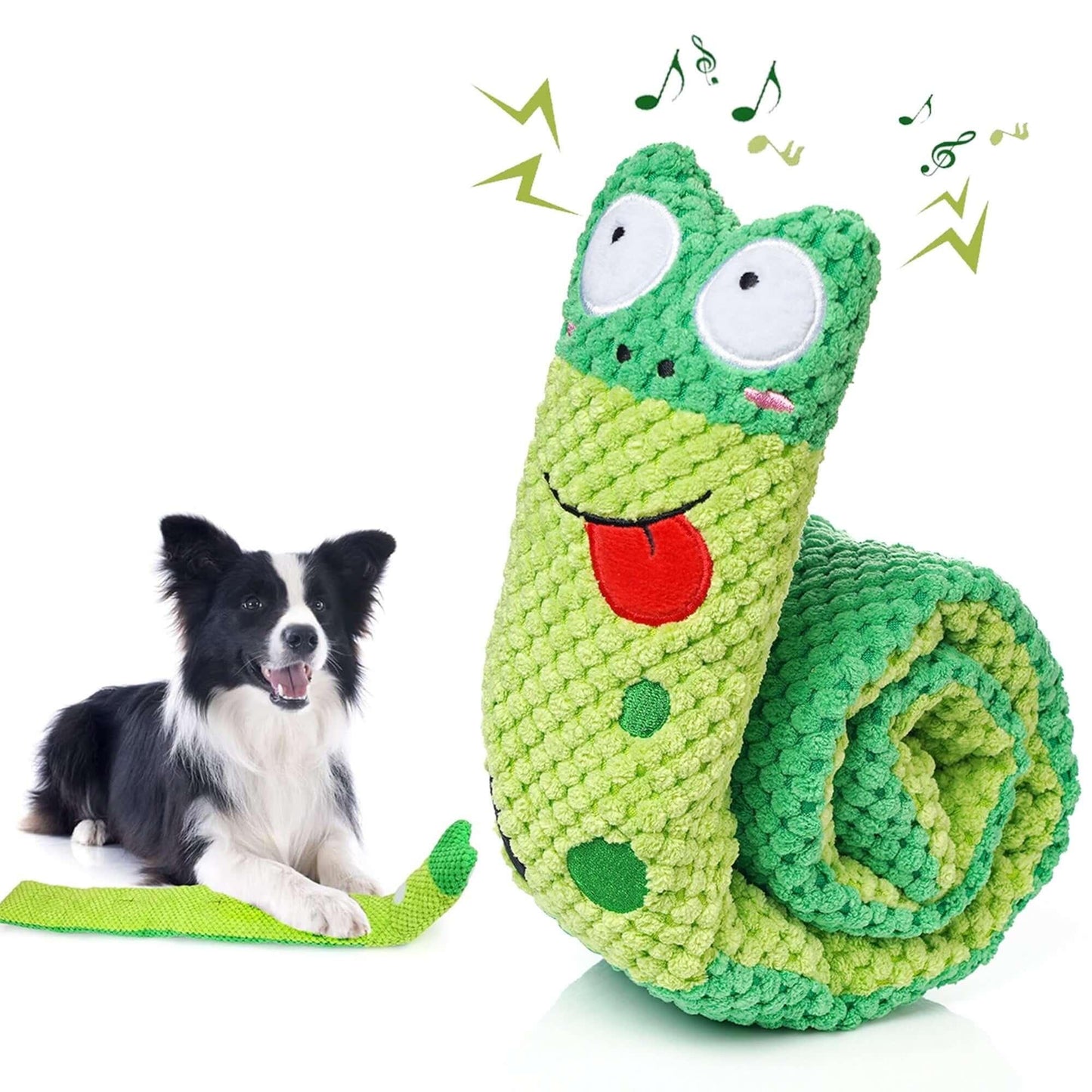 Plush interactive dog snuffle puzzle toy with hidden treat compartments, foldable design, and sound elements for mental stimulation and slow feeding-LUMINA