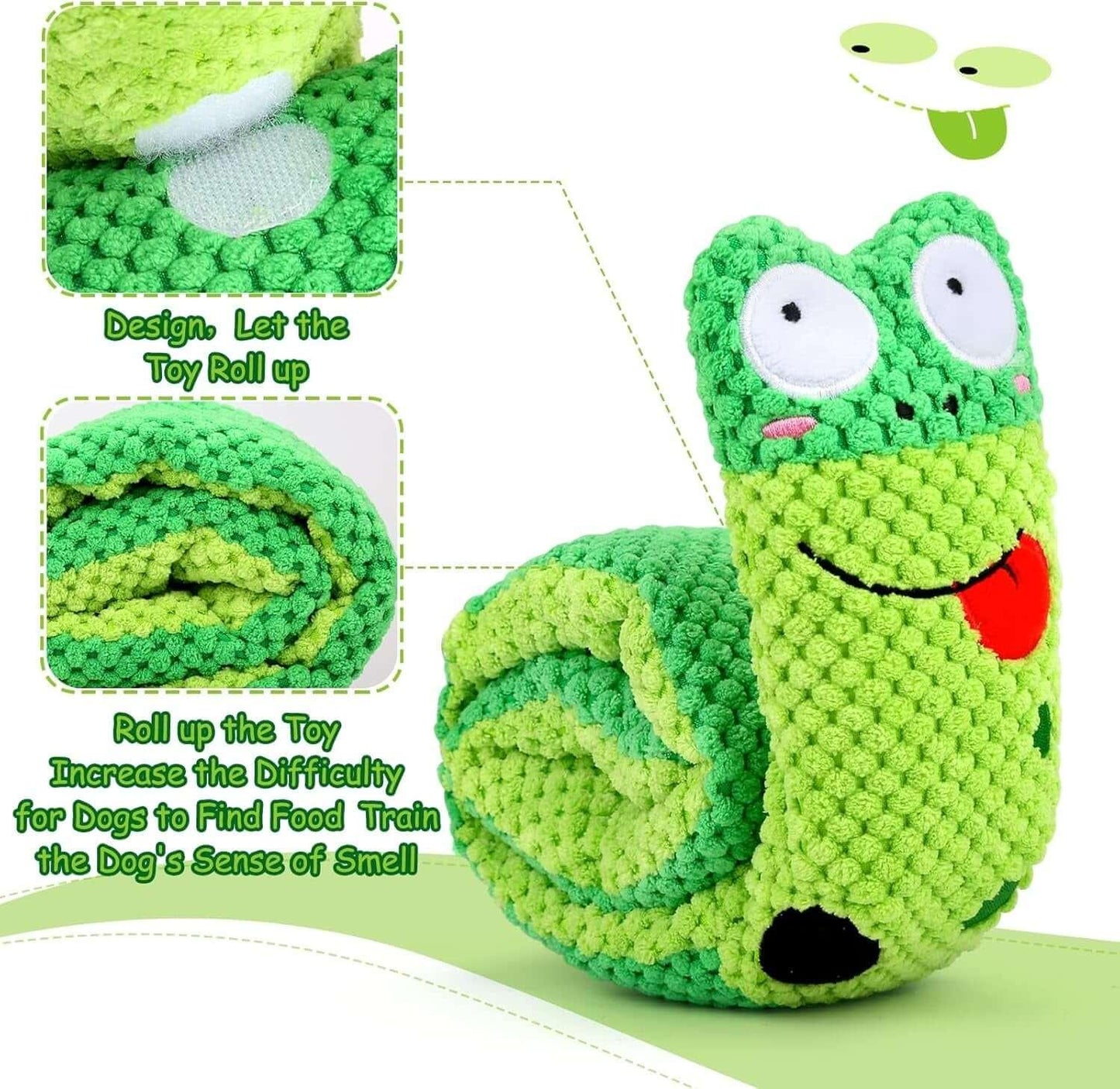 Plush interactive dog snuffle puzzle toy with hidden treat compartments, foldable design, and sound elements for mental stimulation and slow feeding-LUMINA