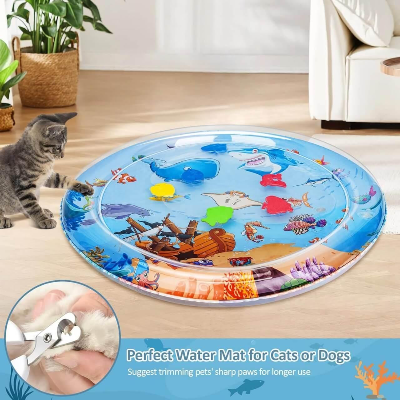 Thickened Sensory Water Play Mat - Interactive sensory play mat for small dogs and cats, durable pet accessory for engaging and safe play, perfect for pet supplies and accessories-LUMINA