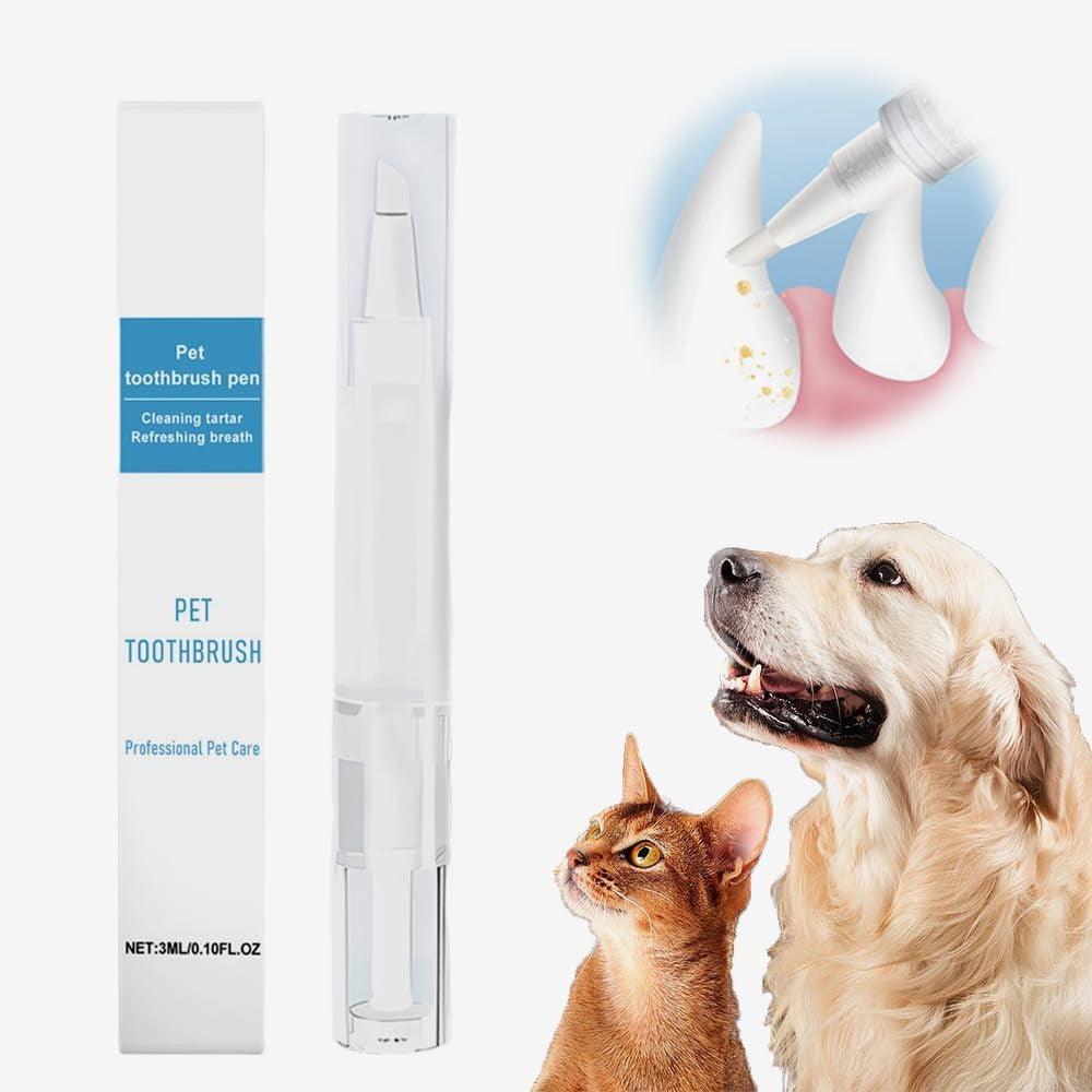 Pet Toothbrush Pen for dogs and cats, effective dental care tool, easy-to-use toothbrush for plaque removal and oral hygiene.- LUMINA