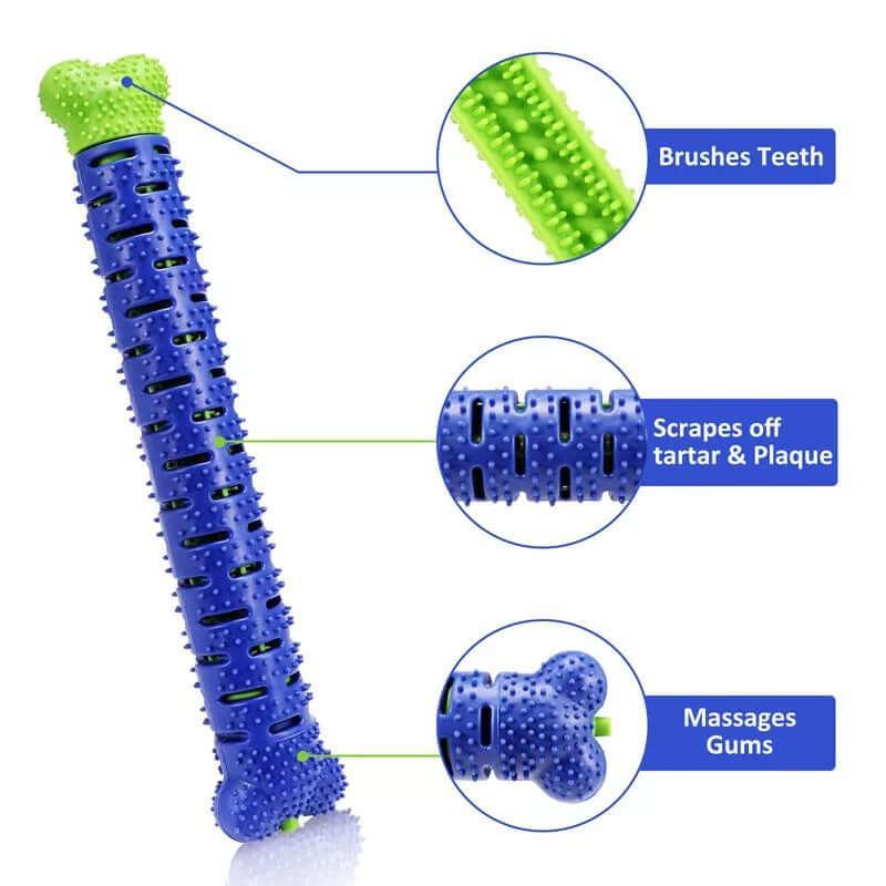 Silicone Dog Toothbrush Stick -Silicone Dog Toothbrush Toy for dental care, hygiene, and grooming of pets. Interactive chew toy designed to clean and maintain oral health for dogs. Made of durable silicone, perfect for promoting dental hygiene and providing engaging playtime- LUMINA