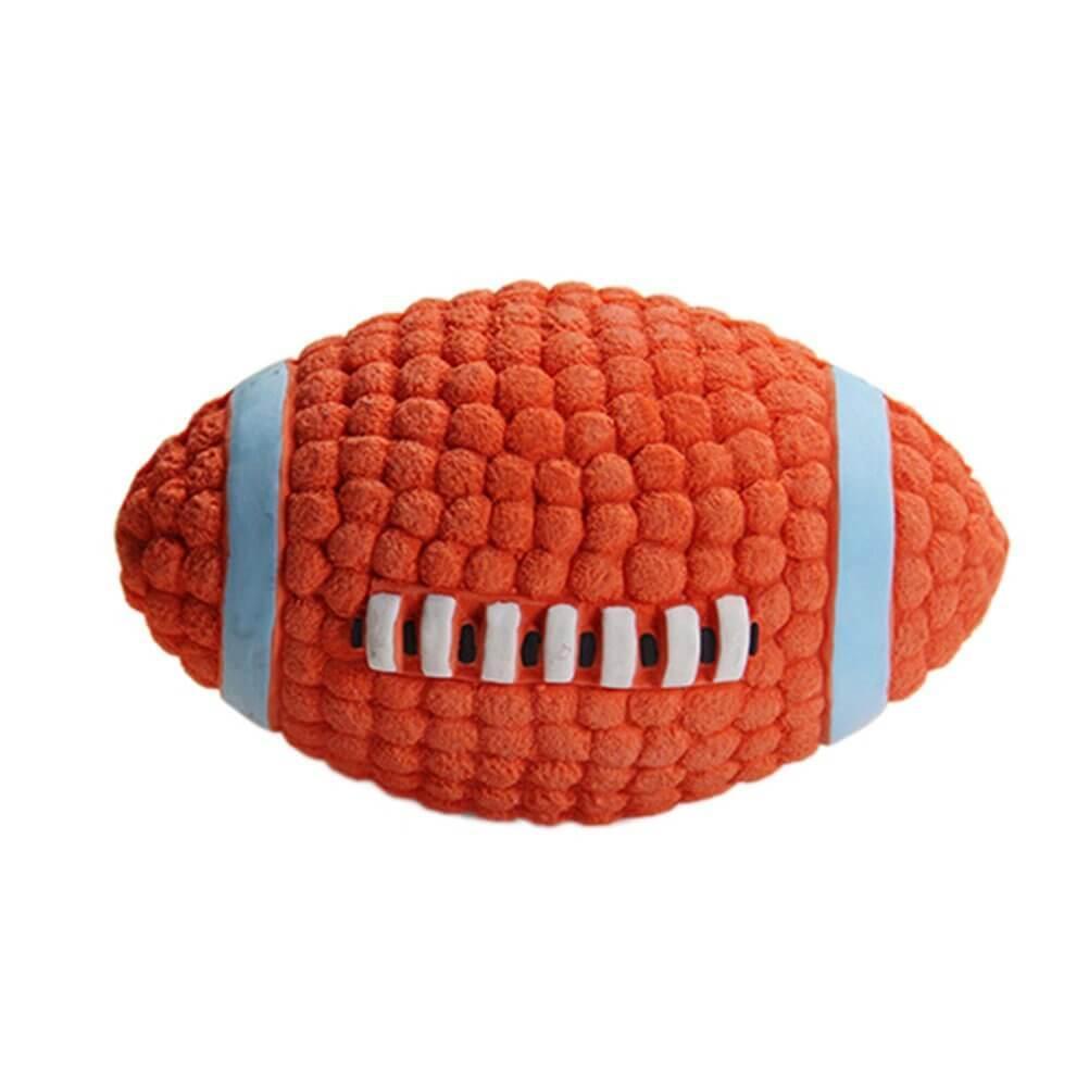 Colorful squeaky latex dog ball, durable and bouncy, perfect for small to medium dogs. Interactive chew toy for fetch, sound play, and fun bonding - LUMINA