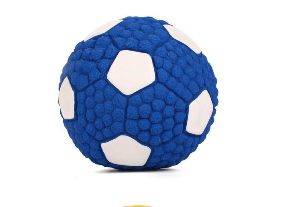 Colorful squeaky latex dog ball, durable and bouncy, perfect for small to medium dogs. Interactive chew toy for fetch, sound play, and fun bonding - LUMINA