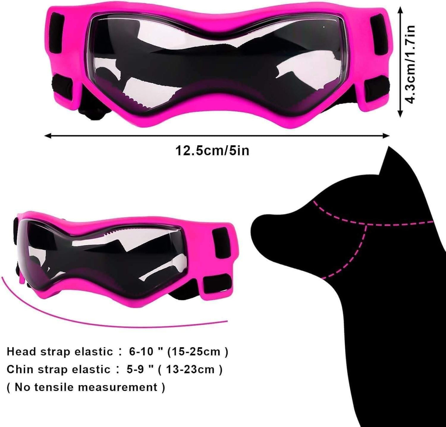 Small breed dog goggles for UV protection, stylish pet eyewear for outdoor activities, dog accessories for pet care and travel- LUMINA