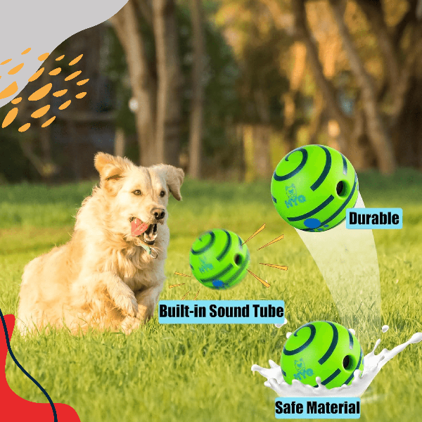 Wobble Giggle Dog Ball - Interactive Wobble Giggle Dog Ball – Squeaky pet toy for dogs, anxiety relief, playtime, and teeth grinding; perfect dog accessory and pet toy-LUMINA
