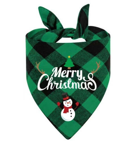 Festive Christmas Plaid Dog Bandanas - LUMINA