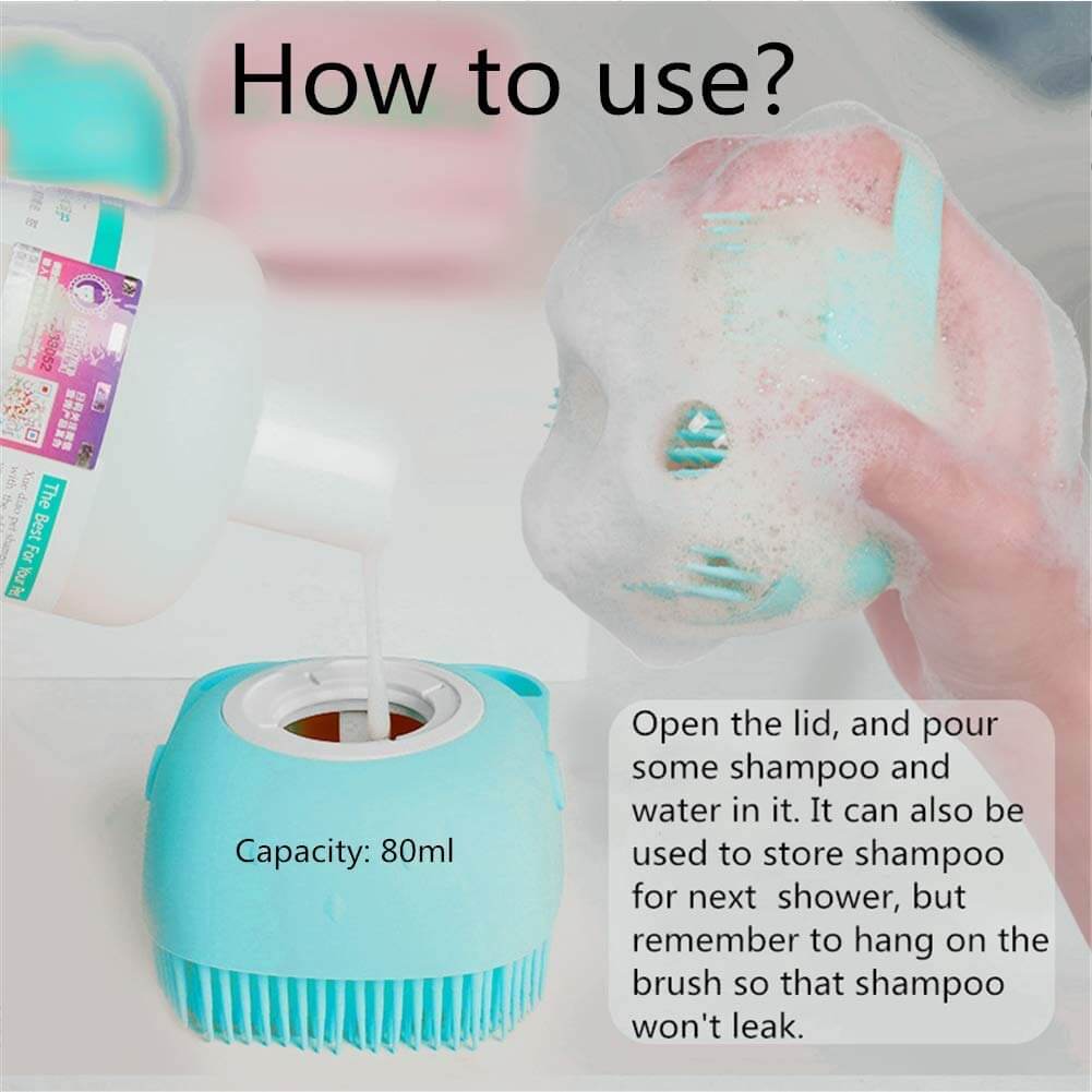 3-Color Pet Shampoo Brush Set - LUMINA