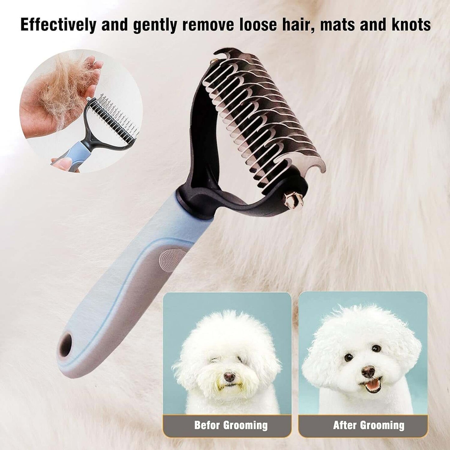 Double-Sided Pet Dematting Brush - LUMINA