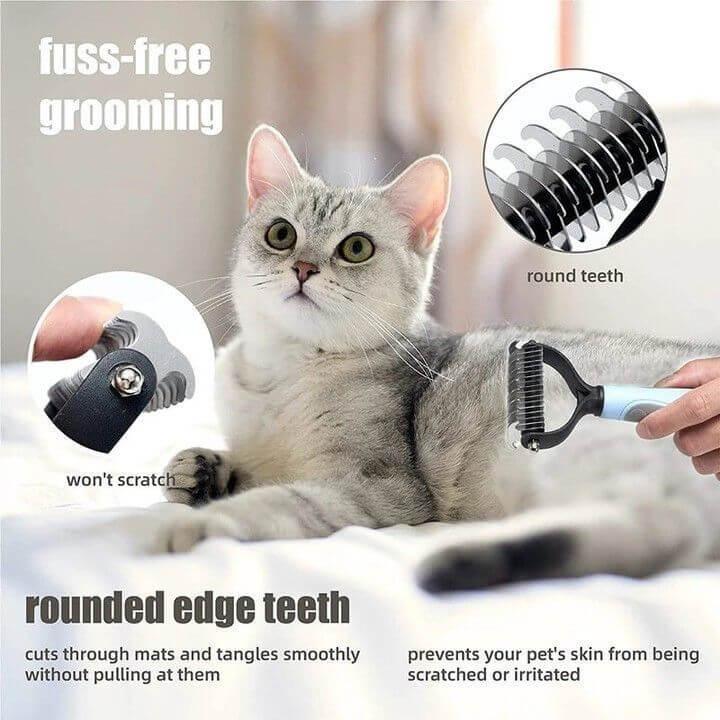 Pet Hair Removal Comb for Dogs and Cats – Ergonomic Design, Perfect for Shedding, Grooming, and Detangling Coats- LUMINA