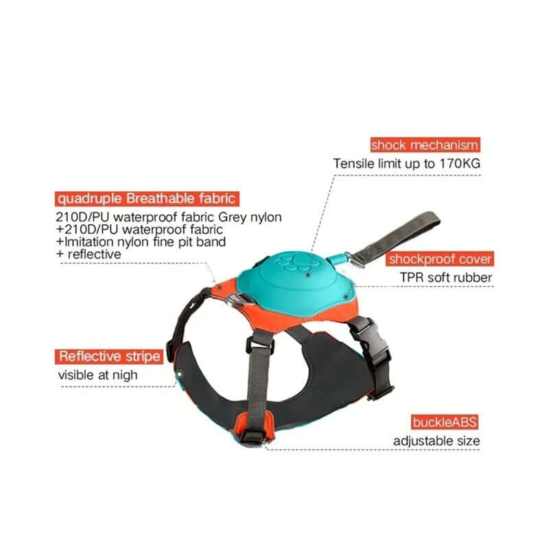 2-in-1 Dog Harness with Retractable Leash - LUMINA