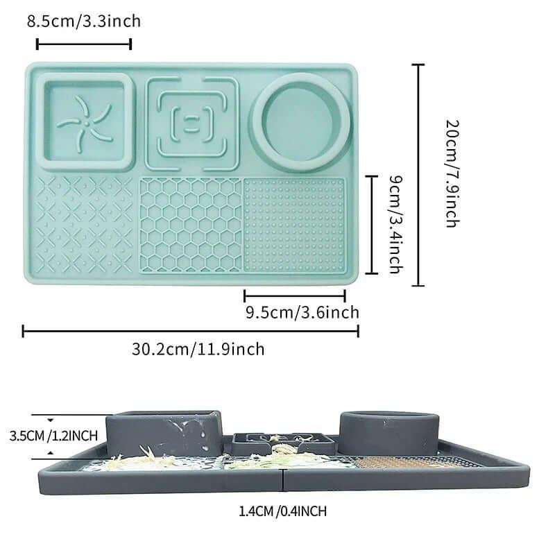BPA-free silicone pet licking mat for dogs and cats, non-slip slow feeder mat, perfect for stress relief, grooming, and interactive feeding- LUMINA