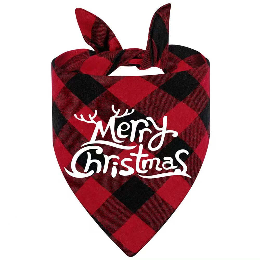 Festive Christmas Plaid Dog Bandanas - LUMINA