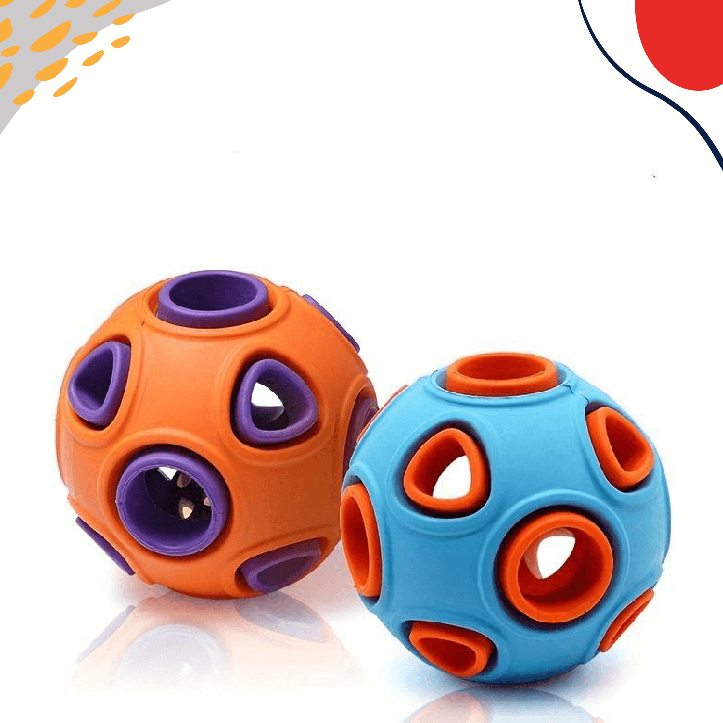 Squeak-a-Treat Dog Ball - LUMINA