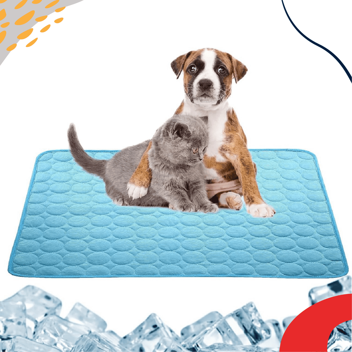 pet cooling Mat+Festive Bone-shaped christmas Dog Mat - LUMINA