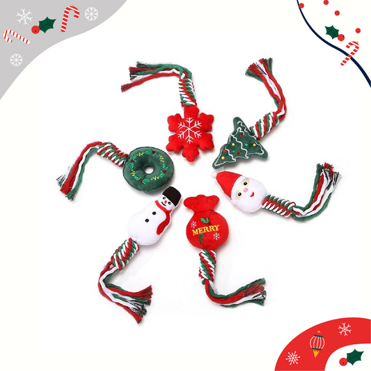 Festive Knot Dog Toys - LUMINA